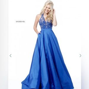 COPY - Sheri Hill Blue Prom Dress